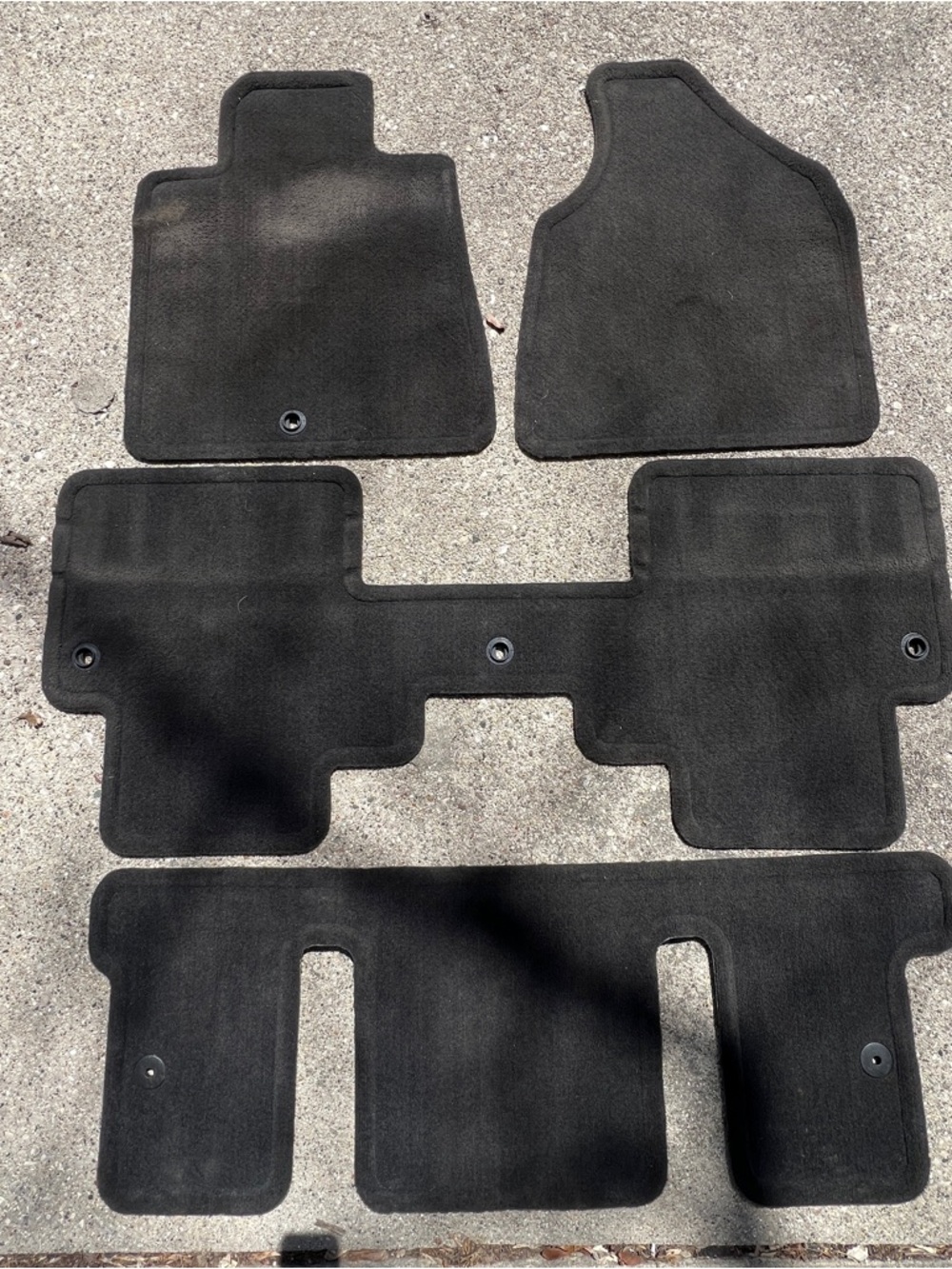 2007-2017 GMC Buick Enclave Acadia Chevy Traverse Outlook OEM Black Floor Mats